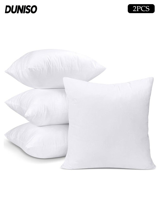 DUNISO 2Pcs Bed Pillows,Premium Hotel Pillows,Soft Fluffy Sleeping Bed Pillow,Microfiber Fill,Not Easy to Shrink and Fade,Skin-Friendly and Comfortable,for Back,Stomach or Side Sleepers,45*75cm - Image 1
