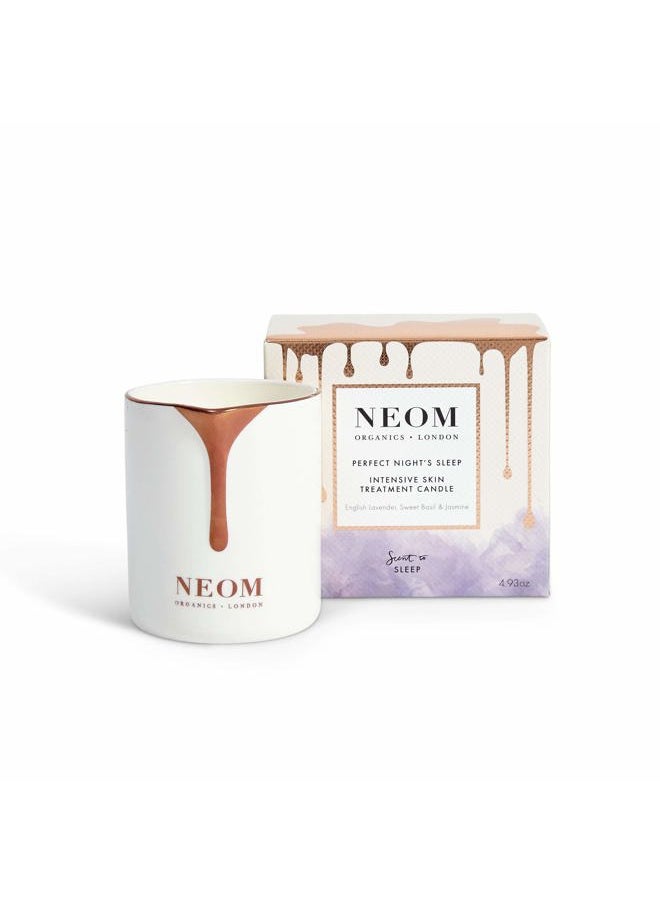 NEOM NEOM - Intensive Skin Treatment Candle | 4.93 Fl Oz (140gr) | Lavender, Chamomile & Patchouli | Massage Oil Candle for Sleep | 100% Natural Fragrances | Nourish & Soften | Signature Sleepy Scent  - Image 1