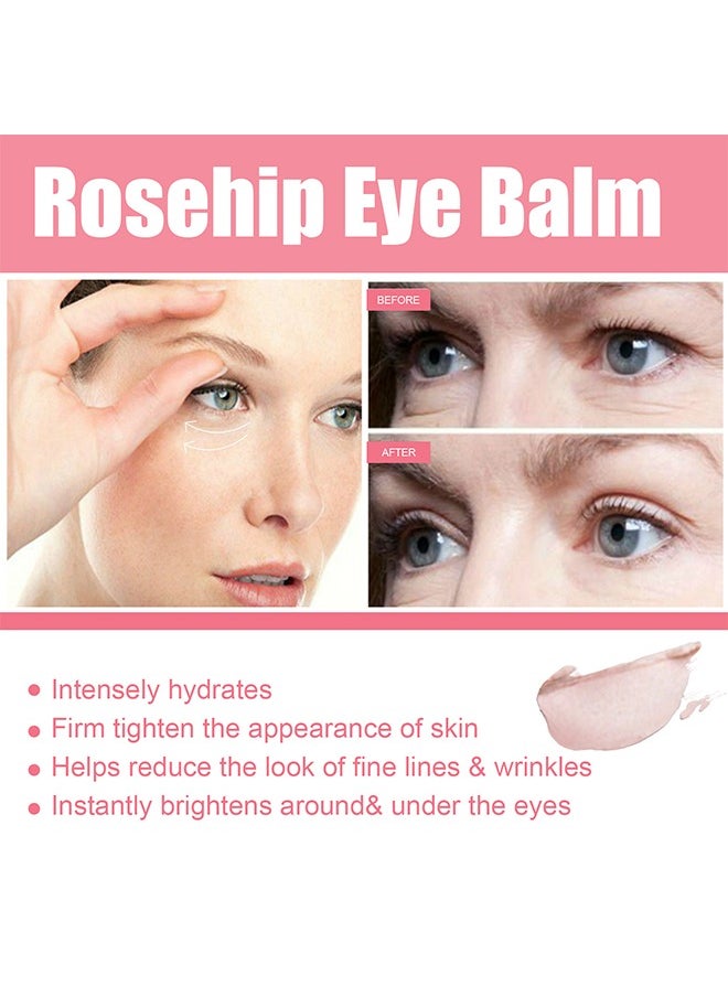 West&Month Rosehip Eye Balm,Rose Fruit Eye Cream Stick, Moisturizing And Moisturizing Around The Eyes, Reducing Wrinkles And Dark Circles,De-Puffing,Brightening,Repairing And Lifting And Tightening Eye Cream  - Image 2