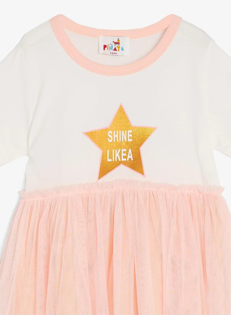 Pinata  Shine Star Print Tulle Dress for Women | Best Price UAE