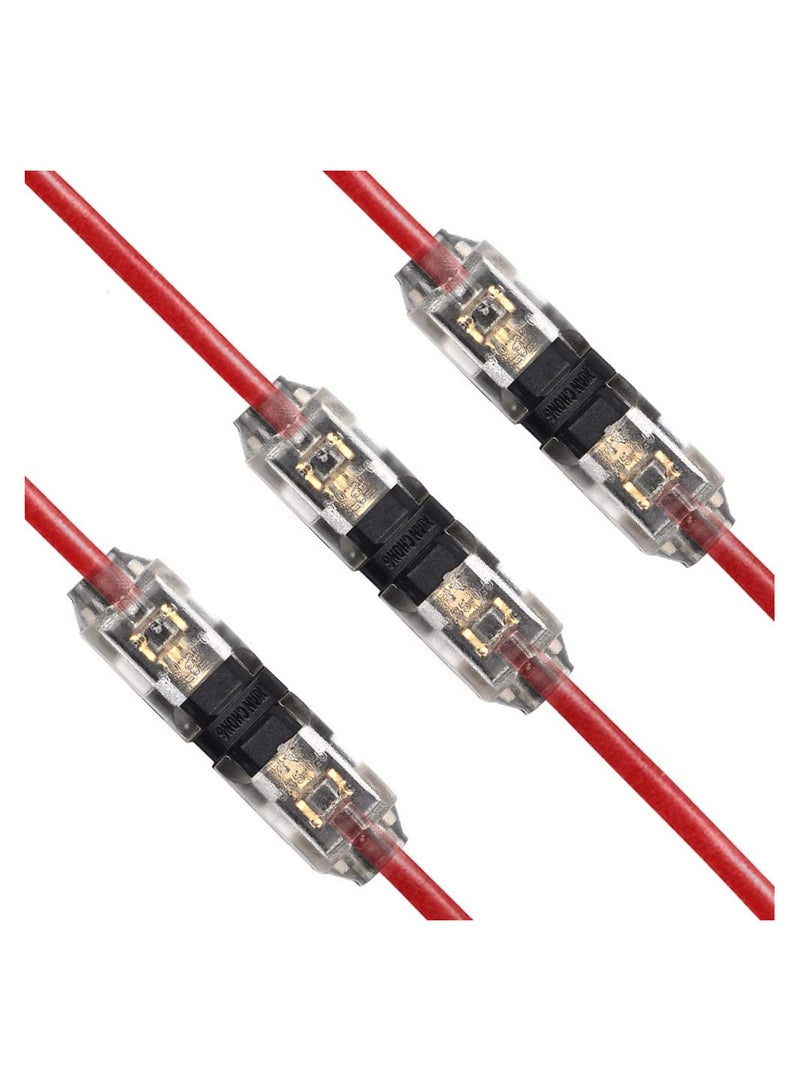 KASTWAVE Connectors, H Tap, Low Voltage Electrical Quick Splice, Wire Connectors, Solderless Without Stripping, Suitable for 20-22 AWG Electrical Wire Connection (12Pcs) - Image 1