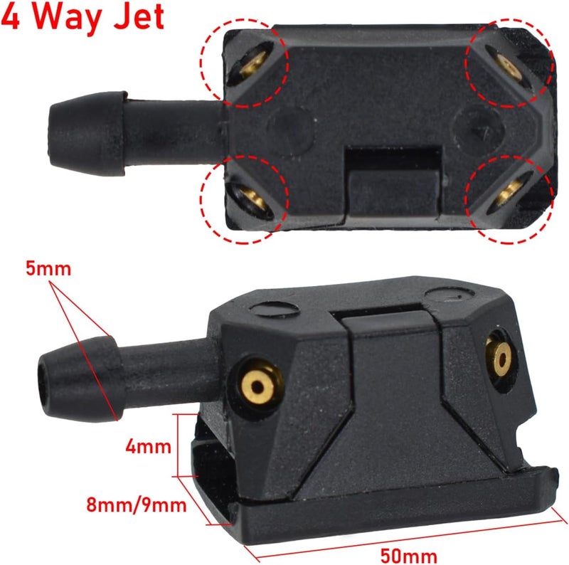 DEMULAX Car Windscreen Washer Nozzles with Regulator - Image 3