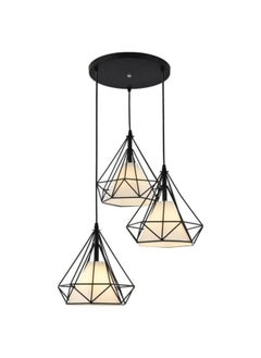 HUA QIANG WANG Modern 3-Light Pendant Light Fixture,Black Hanging Lamp for Dining Room Living Room Bedroom  - Image 1