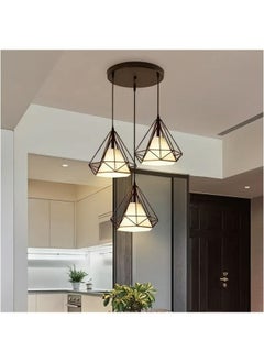 HUA QIANG WANG Modern 3-Light Pendant Light Fixture,Black Hanging Lamp for Dining Room Living Room Bedroom  - Image 3