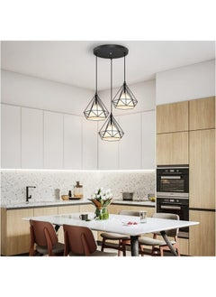 HUA QIANG WANG Modern 3-Light Pendant Light Fixture,Black Hanging Lamp for Dining Room Living Room Bedroom  - Image 4