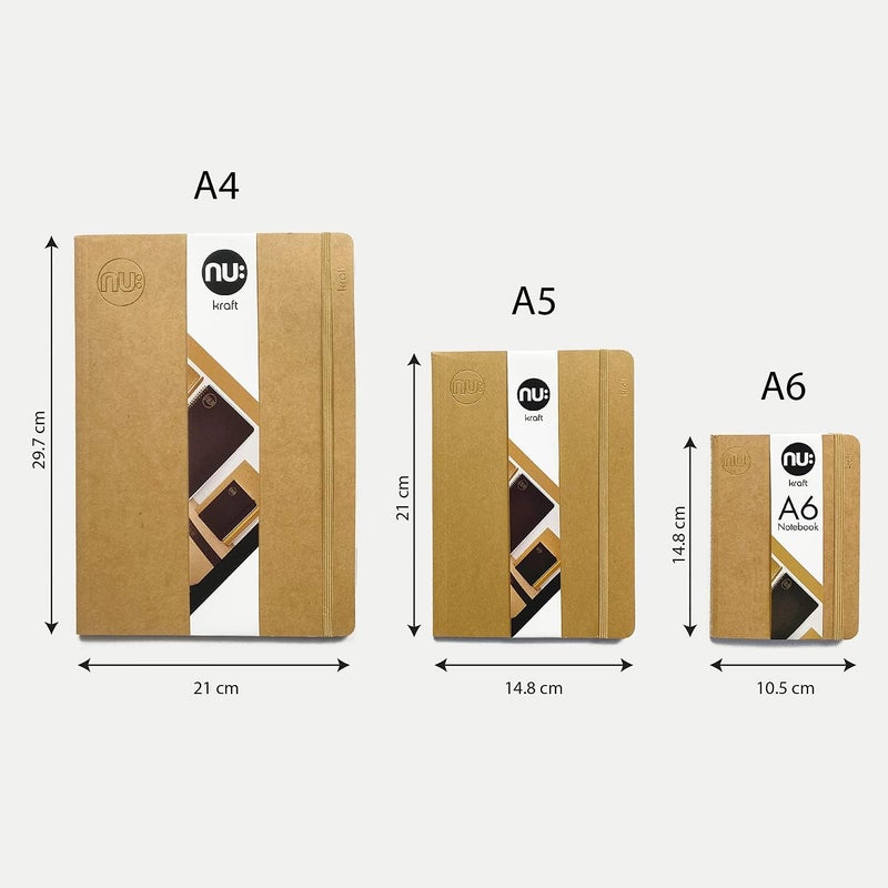 nu Notebooks - Kraft Range - Manilla Stitched Spine A6 Notebook - Stationery Notebooks - Professional Notepad - 120 Pages - Image 5