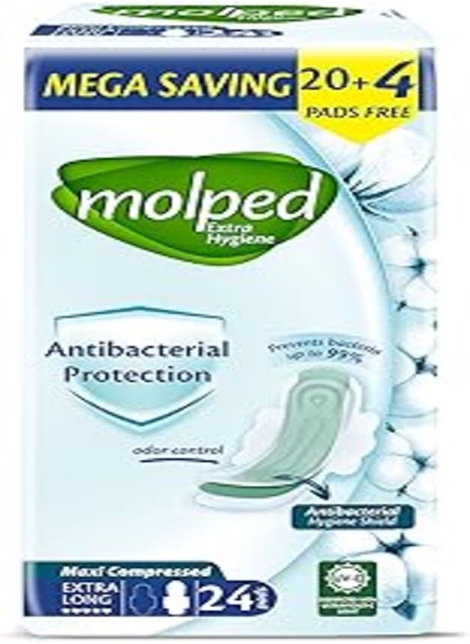 Molped Molped Extra Hygiene - Eco Pack - Extra Long - 24 Pads 