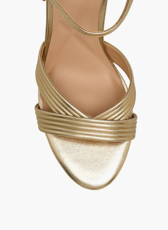 Celeste GOLD Women Block Heel Sandals for Women | Best Price UAE
