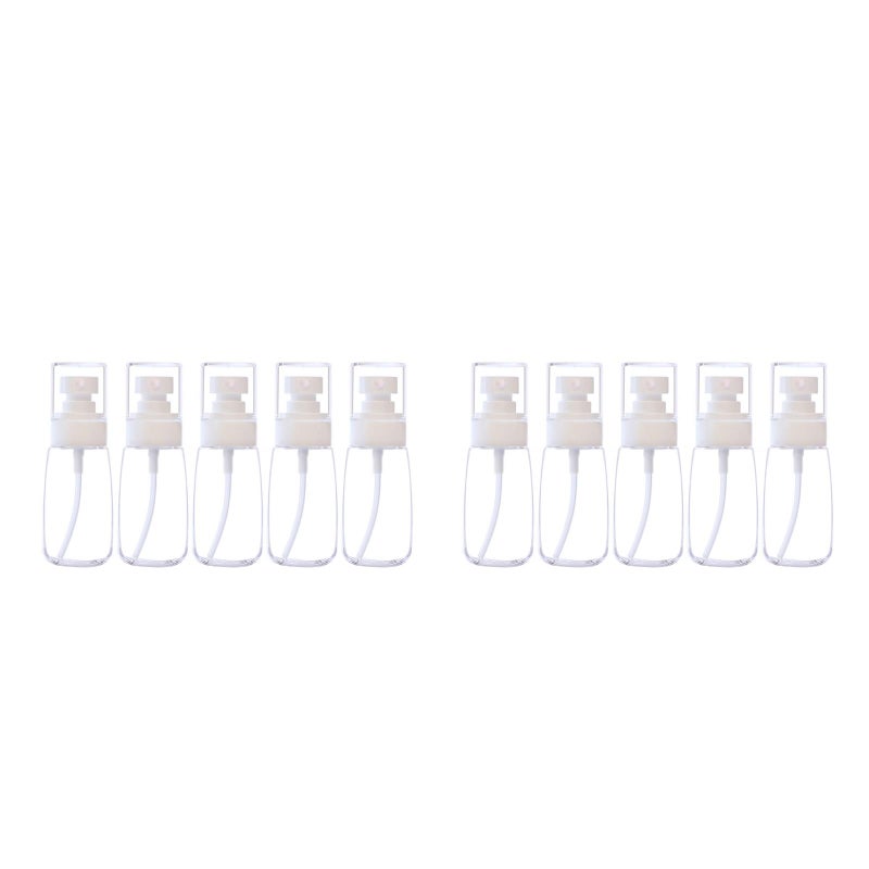 10 Pcs 60ml U Shape Spray Bottles Portable Refillable Thicken Bottom Wall Liquid Sprayer Transparent Empty Clear Mist Spray Bottle Dispenser for Makeup Travel (Random Color) - Image 1