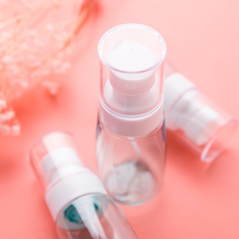 10 Pcs 60ml U Shape Spray Bottles Portable Refillable Thicken Bottom Wall Liquid Sprayer Transparent Empty Clear Mist Spray Bottle Dispenser for Makeup Travel (Random Color) - Image 3