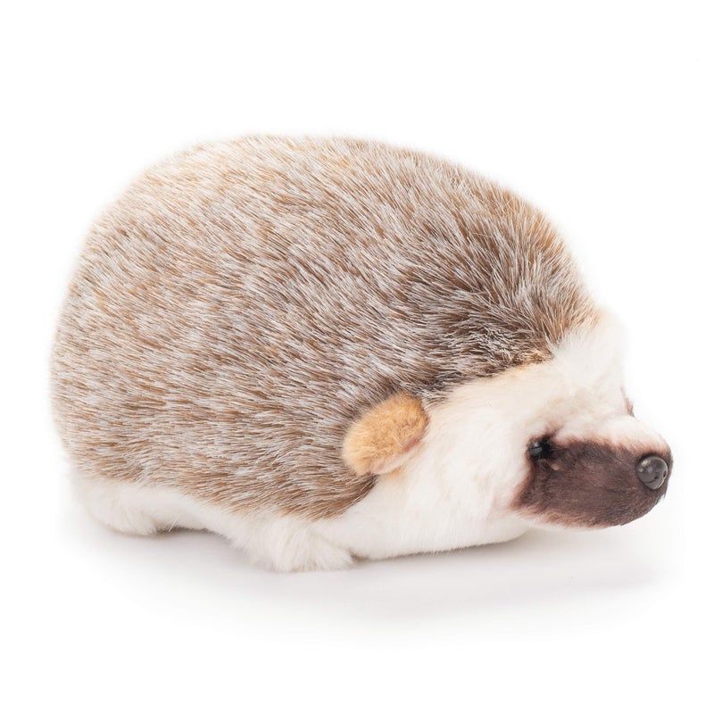 DEMDACO Huddled Small Hedgehog Wispy Chestnut Children's Plush Stuffed Animal - Image 1
