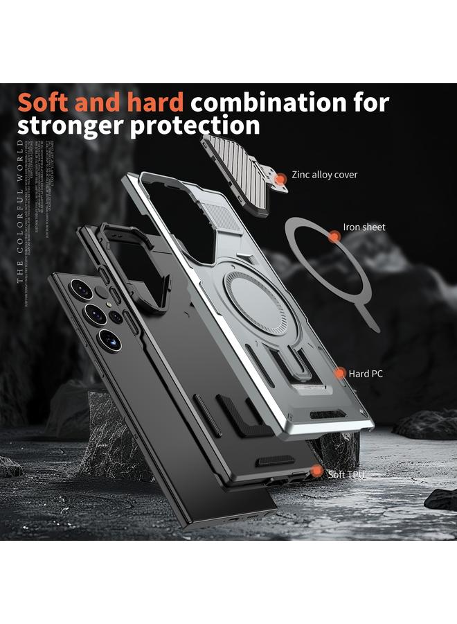 اس-توب جراب لهاتف Samsung Galaxy S23 Ultra 5G Shield Frame Holder MagSafe جراب هاتف - Image 5
