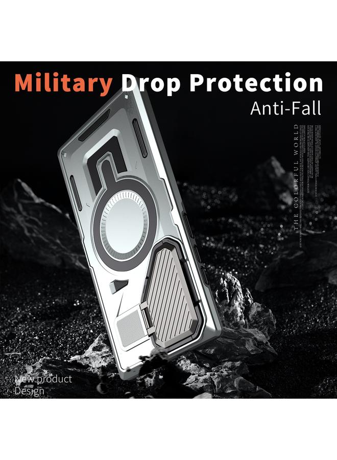 اس-توب جراب لهاتف Samsung Galaxy S23 Ultra 5G Shield Frame Holder MagSafe جراب هاتف - Image 4