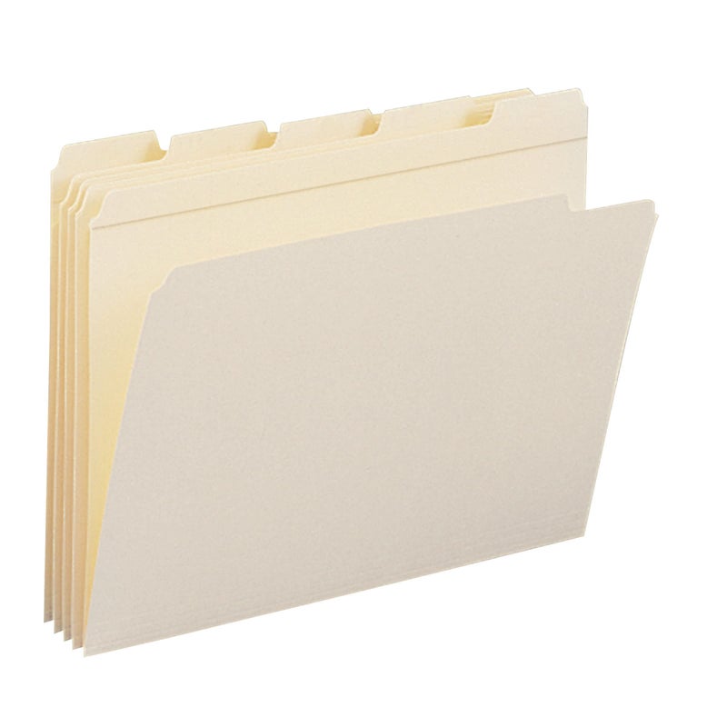 Smead File Folder, Reinforced 1/5-Cut Tab, Assorted Positions, Letter Size, Manila, 100 per Box (10356) - Image 4