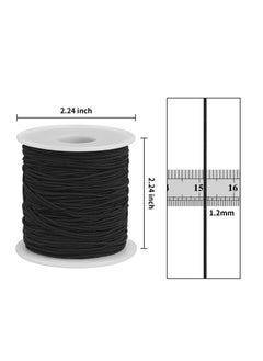Excefore Elastic String, Bracelet Rope, 2 Rolls 1.2MM Elastic String for Bracelets Making, Nylon Beading Cord Elastic String, for Crafting Bracelet Necklace Jewelry Making (Black and White)  - Image 4