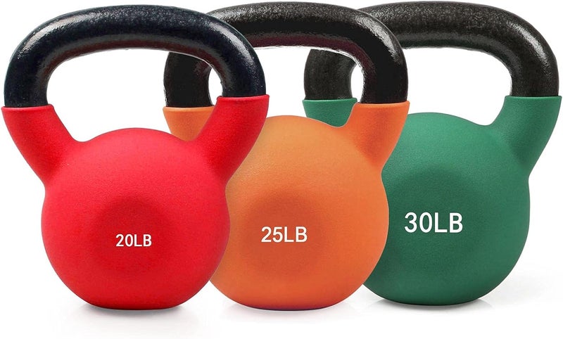 RitFit Neoprene Coated Solid Cast Iron Kettlebell 5 10 15 20 25 30 35 40 45 50 LB, Great for Full Body Workout, Cross-Training, Weight Loss & Strength Training - Image 1