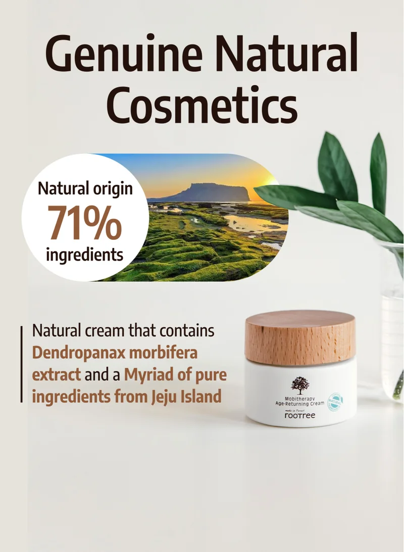 rootree Mobitherapy Age-Returning Cream - Korean Skin Care, Anti-Wrinkle and Anti-Aging Cream,  Brigtening, Skin Radiance, Vegan & Cruelty Free