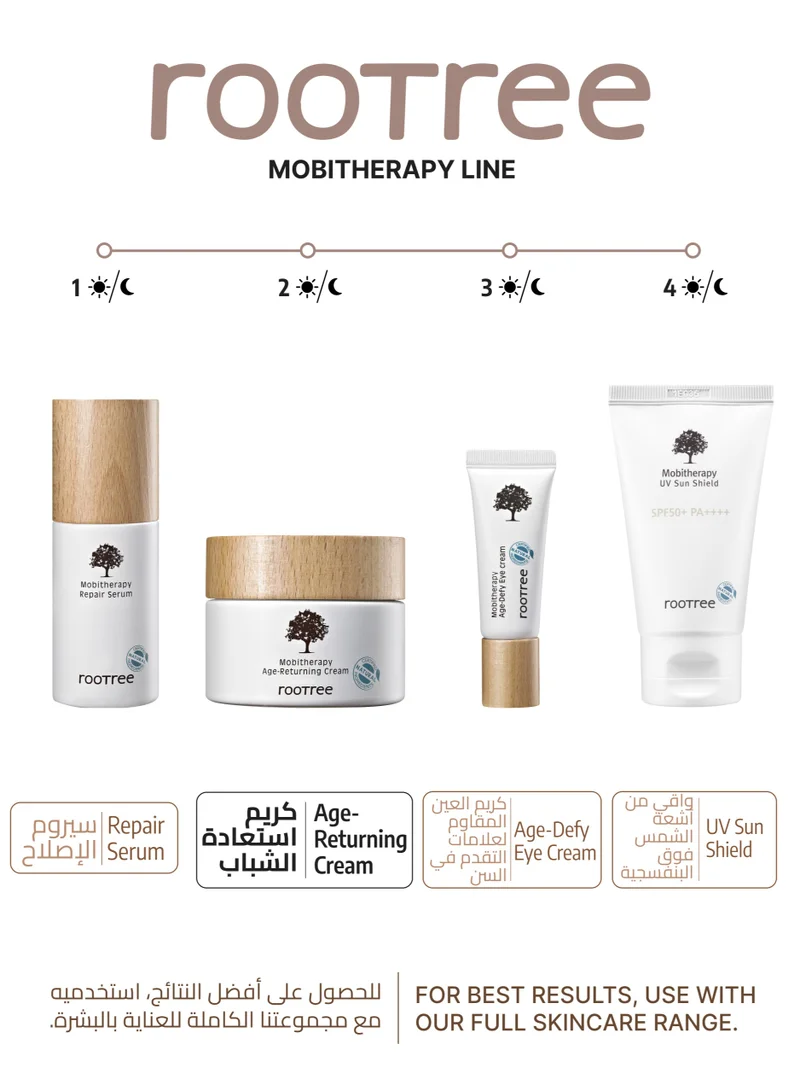 rootree Mobitherapy Age-Returning Cream - Korean Skin Care, Anti-Wrinkle and Anti-Aging Cream,  Brigtening, Skin Radiance, Vegan & Cruelty Free