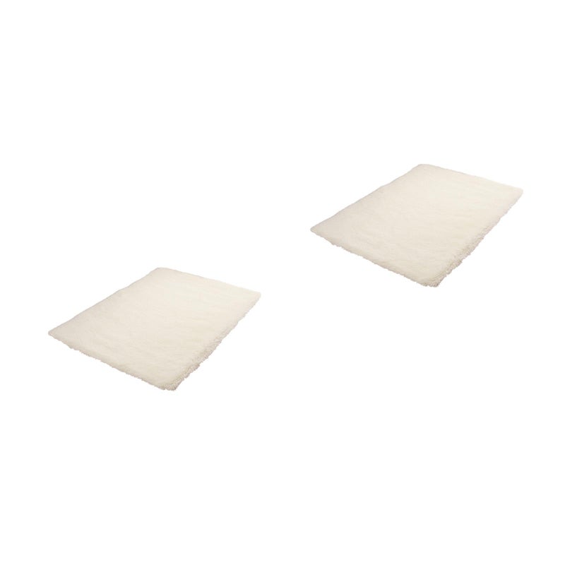 2pcs Modern Rugs Living Room Carpet Bedroom Rug for Children Play Home Decorator Floor Mat Carpet 40x60cm (Creamy White) - Image 1