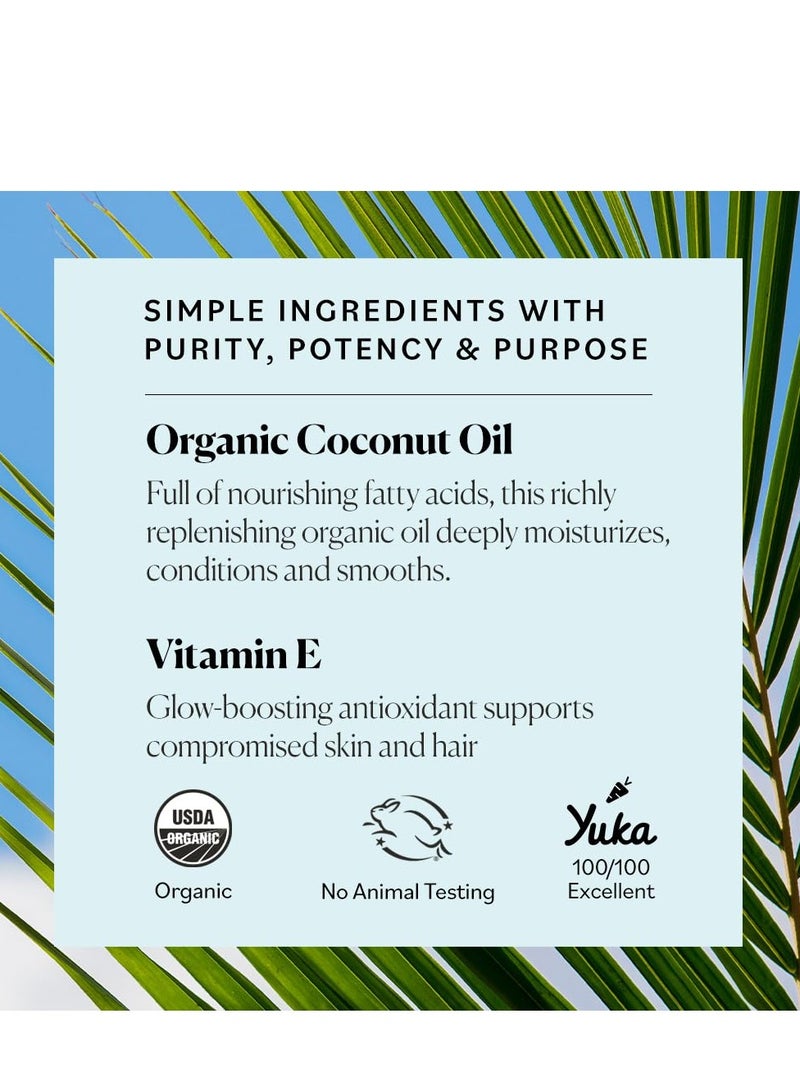 Sky Organics Sky Organics - Organic Coconut Oil & Vitamin E, 16.9 fl oz - Skin & Hair Ultra-Hydrating Oil - Fatty Acids & Antioxidants - Natural, Vegan & Cruelty Free - Skin Care & Hair Care w Ebook - Image 4