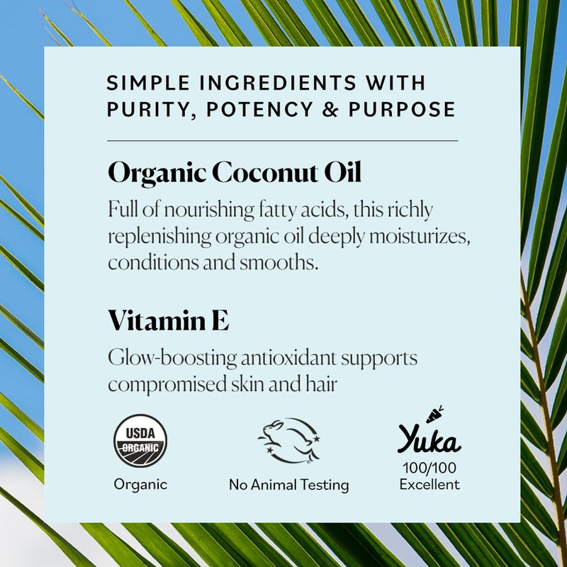 Sky Organics - Organic Coconut Oil & Vitamin E, 16.9 fl oz - Skin & Hair Ultra-Hydrating Oil - Fatty Acids & Antioxidants - Natural, Vegan & Cruelty Free - Skin Care & Hair Care w Ebook - Image 5