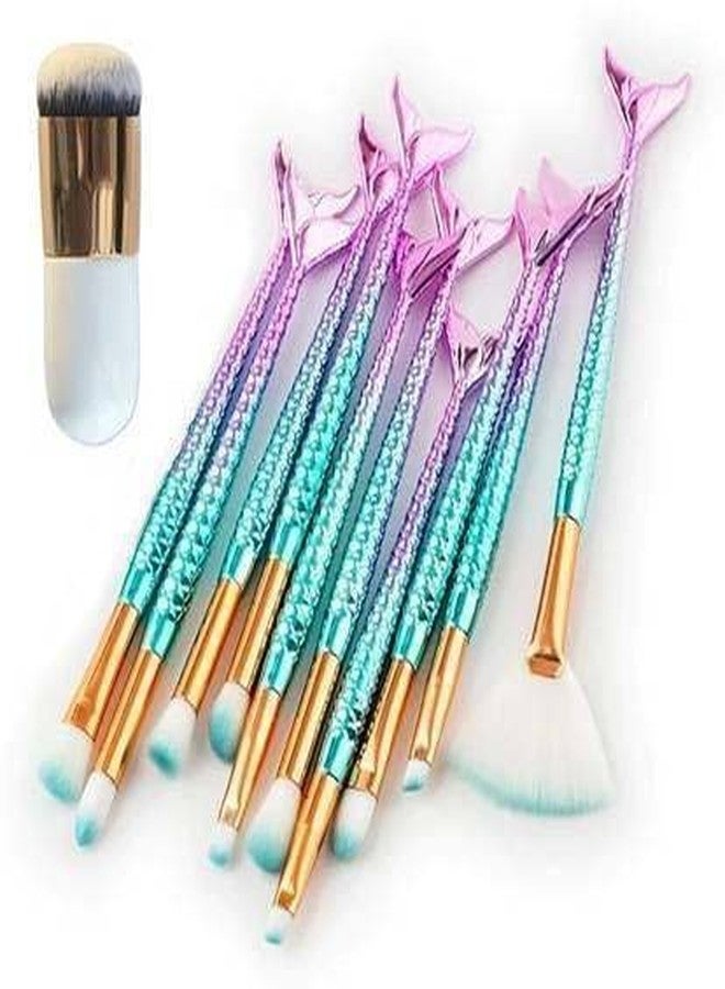 DATNASAYAD فرشاة تطبيق متعددة الألوان على شكل ذيل سمكة DATNASAYAD (عبوة من 10) - Image 1