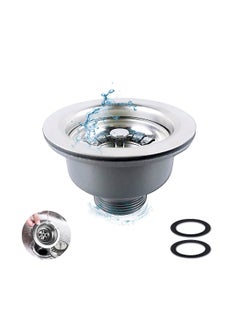 Kitchen Sink Collection, Stainless Steel Strainer with Sink Drain Strainer Assembly Kitchen Sink Basket Waste Plug Sink Accessories, 114mm