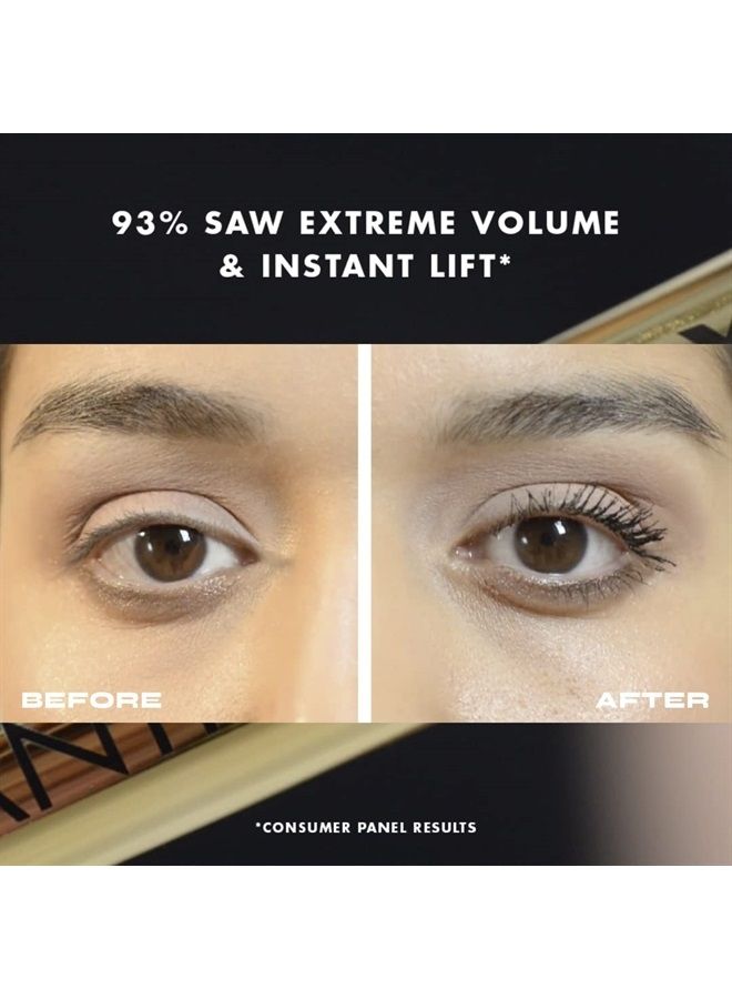 MILANI Highly Rated Anti-Gravity Black Mascara with Castor Oil and Molded Hourglass Shaped Brush - 1 Pack