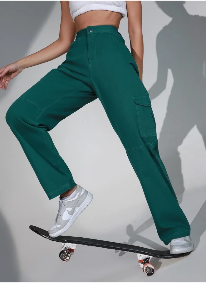 Hubberholme Green Pants For Women