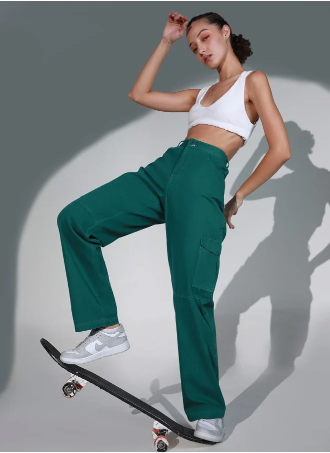 Hubberholme Green Pants For Women