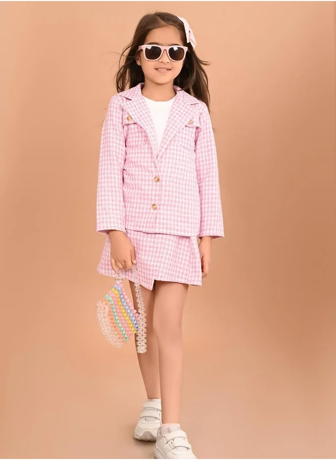 ليلك Checked Co-ord Set