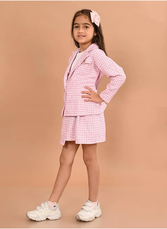ليلك Checked Co-ord Set