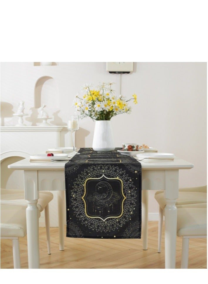 XiuWoo مفرش طاولة رمضان كريم ديكورات طاولات مفرش طاولة رمضان إسلامي عيد مبارك حفلة مطبخ منزلي طاولة غرفة طعام - Image 2