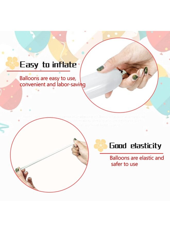 يُسلِّم 100 قطعة من البالونات الشفافة الطويلة الرفيعة المصنوعة من اللاتكس لبالونات الحيوانات، بالونات عالية الجودة للمبتدئين في صنع البالونات وديكورات حفلات الكرنفال - Image 3