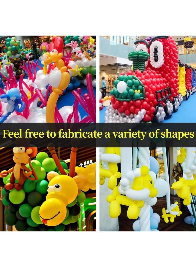 يُسلِّم 100 قطعة من البالونات الشفافة الطويلة الرفيعة المصنوعة من اللاتكس لبالونات الحيوانات، بالونات عالية الجودة للمبتدئين في صنع البالونات وديكورات حفلات الكرنفال - Image 5