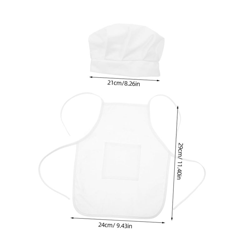 Large Chef Hat Apron Set Baby Newborn Outfit Photo Props - Image 3