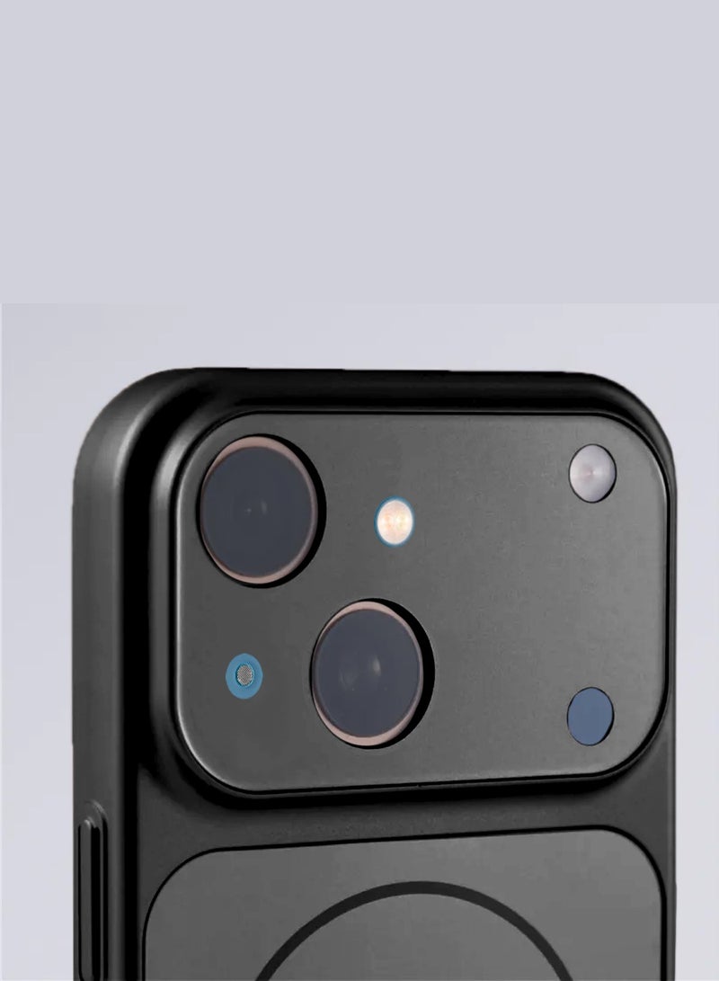 دبليو تيك غطاء حماية لهاتف آبل آيفون 13 2021 بكماليات Magsafe، مصنوع من السيليكون المطفي، مقاوم للصدمات وذو سطح مقاوم للبصمات (MCRPSN) - أسود - Image 2