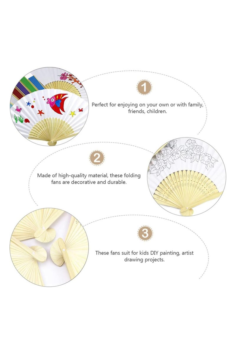 Hand Fan, Portable Folding Paper Fan, Premium Bamboo Ribs for Women and Girls for Summer Parties, Birthdays, Weddings.  - Image 2