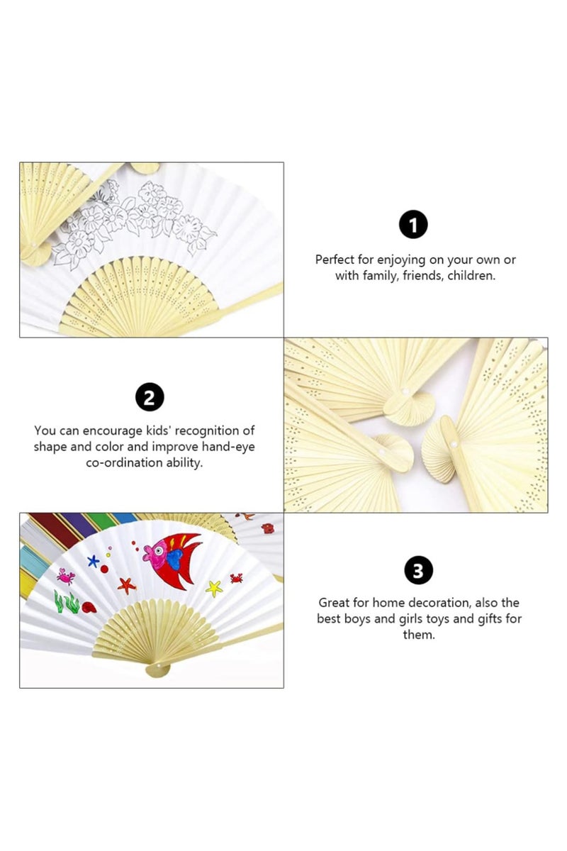 Hand Fan, Portable Folding Paper Fan, Premium Bamboo Ribs for Women and Girls for Summer Parties, Birthdays, Weddings.  - Image 3