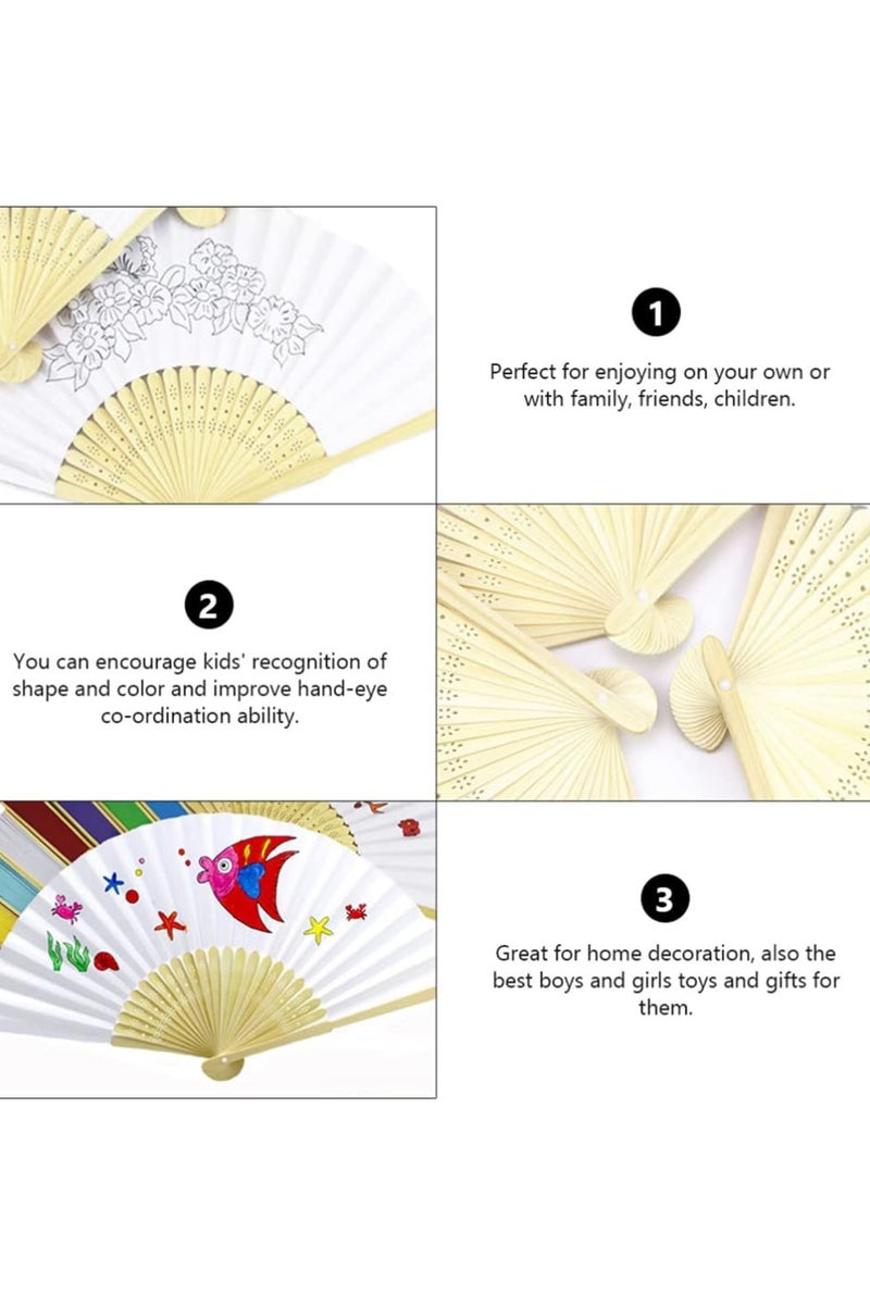 Hand Fan, Portable Folding Paper Fan, Premium Bamboo Ribs for Women and Girls for Summer Parties, Birthdays, Weddings.  - Image 4