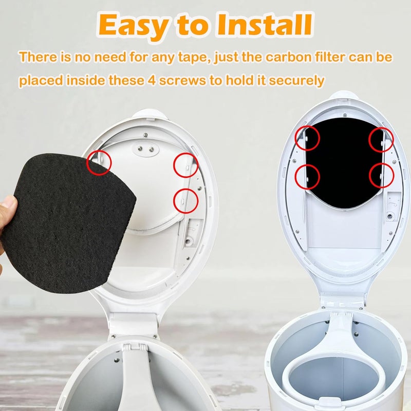 8 pcs diaper bucket deodorant replacement pack, activated carbon deodorant filter element - Image 5
