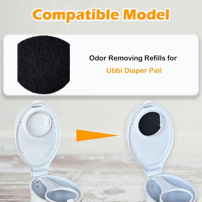 8 pcs diaper bucket deodorant replacement pack, activated carbon deodorant filter element - Image 3