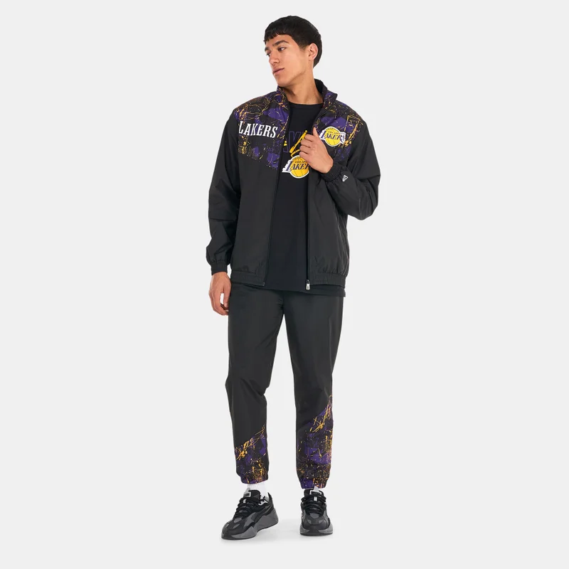 NEW ERA Los Angeles Lakers Allover Print Panel Track Jacket