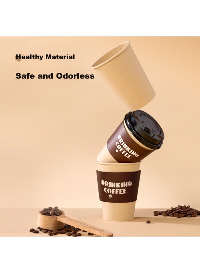 JD.com Jd Jingzao Coffee Cups, Disposable Paper Cups, Thickened Insulated Hot Drink Cups, Milk Tea Cups, Water Cups, 430Ml [20 Sets] - Image 3