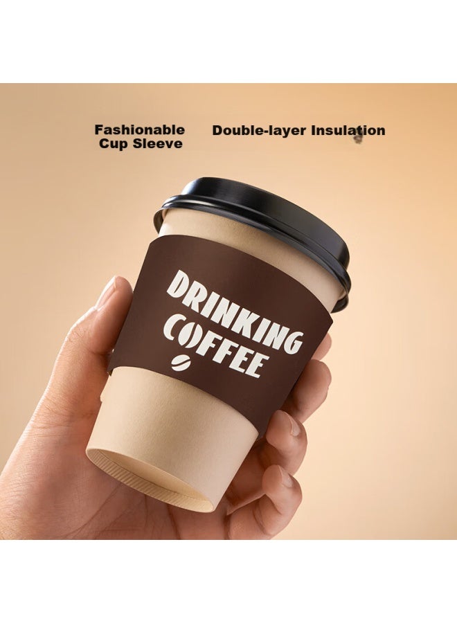 JD.com Jd Jingzao Coffee Cups, Disposable Paper Cups, Thickened Insulated Hot Drink Cups, Milk Tea Cups, Water Cups, 430Ml [20 Sets] - Image 2
