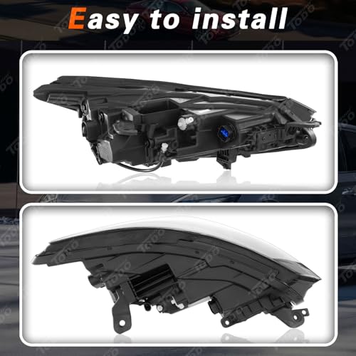 TODO LED Headlights Headlamp Assembly for 2020-2022 Hyundai Sonata, Driver and Passenger Side92101-L1100 92102-L1100 - Image 5