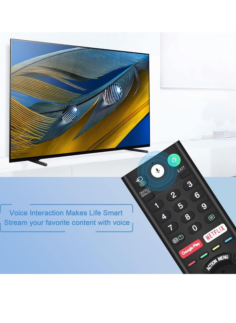 IAF - Universal Voice Remote Control for Sony Smart TV Bluetooth Controller All Sony Bravia LED OLED LCD 4K UHD HDTV HDR Android TV, with Google Play, Netflix Button RMF-TX200U, - Image 1