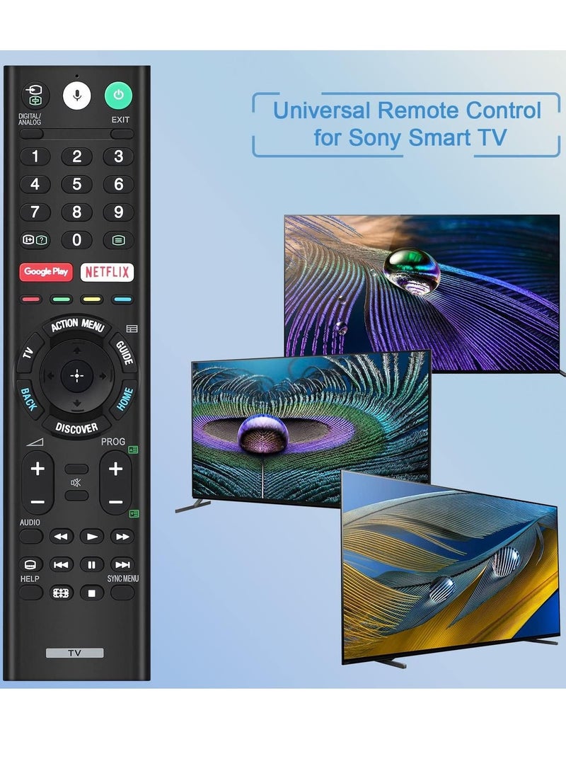 IAF - Universal Voice Remote Control for Sony Smart TV Bluetooth Controller All Sony Bravia LED OLED LCD 4K UHD HDTV HDR Android TV, with Google Play, Netflix Button RMF-TX200U, - Image 1