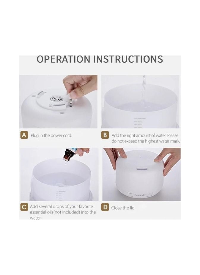 Generic - 500ml Essential Oil Diffuser Mist Humidifier Diffuser Colorful - Image 1