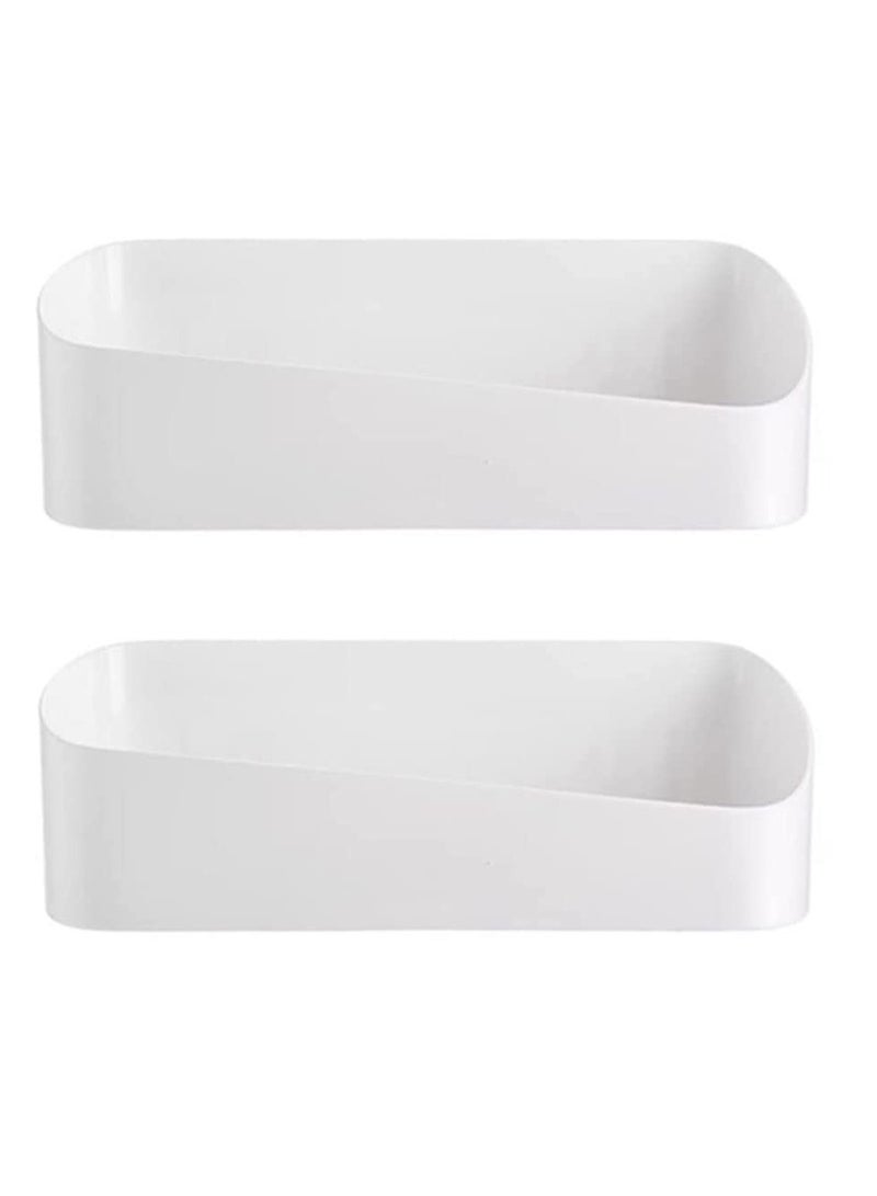 SYOSI Adhesive Shower Caddy Bathroom Shelf Organizer 2 Pack Bathroom Shelves No drilling Corner Shelf Shampoo Holder Storage Rack for Bathroom Toilet Kitchen Organizer - Sturdy Space-saving - Image 2